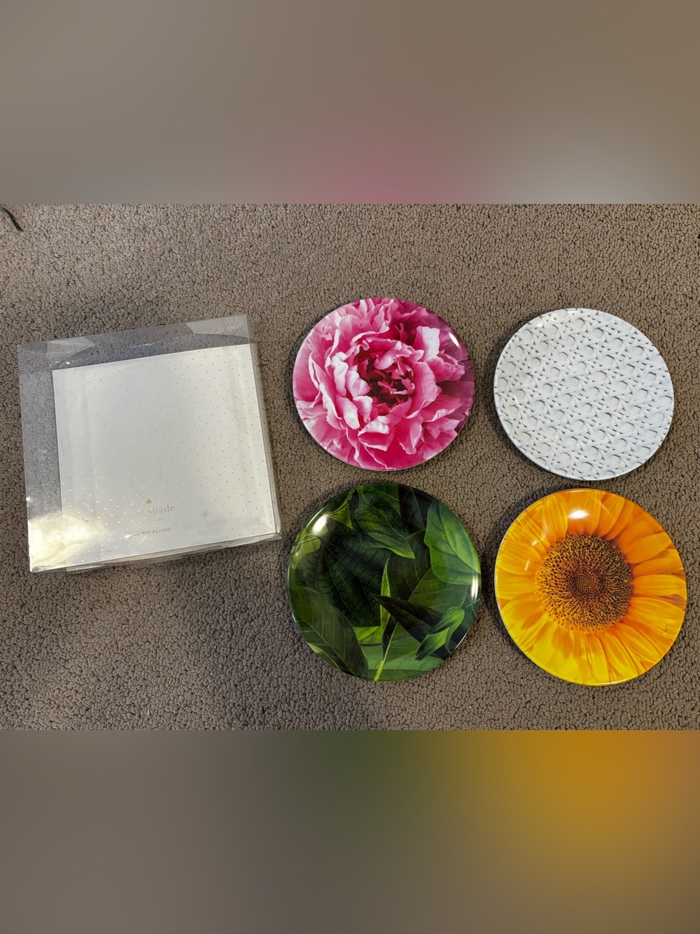 kate spade Patio Floral melamine tidbit plate set